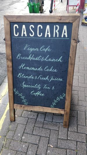 signage at Cascara in Bath