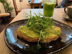 Avocado toast at Cascara in Bath
