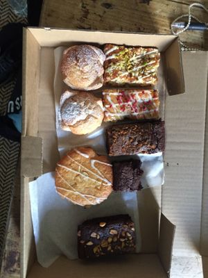assortment of cakes  at Cascara in Bath