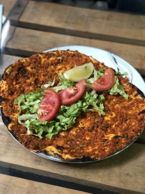 Lahmajun  at Vegan Istanbul in Istanbul