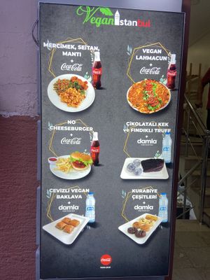 Menu at Vegan Istanbul in Istanbul