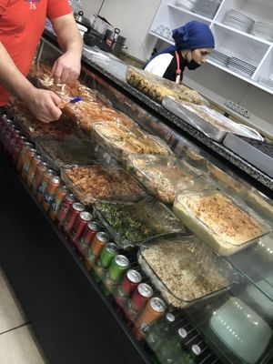 Selection of foods  at Vegan Istanbul in Istanbul