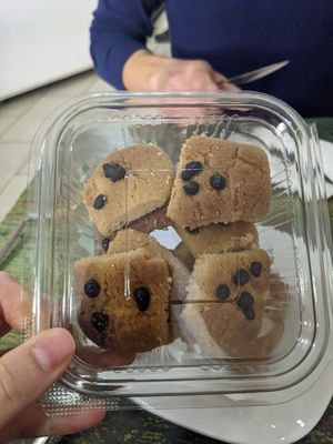 Choc chip shortbread biscuits at Vegan Istanbul in Istanbul