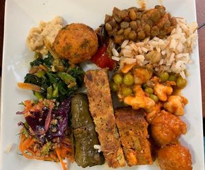 Some of just about everything   at Vegan Istanbul in Istanbul