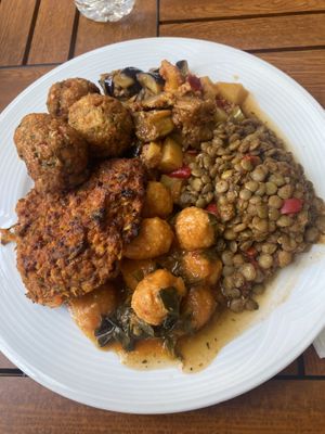 My plate  at Vegan Istanbul in Istanbul