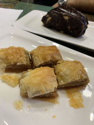 Baklava, Mosaik cake  at Vegan Istanbul in Istanbul