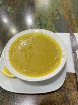 Soup of the day (blended vegetable soup)  at Vegan Istanbul in Istanbul