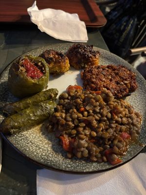 Four meal optionns  at Vegan Istanbul in Istanbul