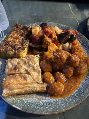 Four meal option   at Vegan Istanbul in Istanbul