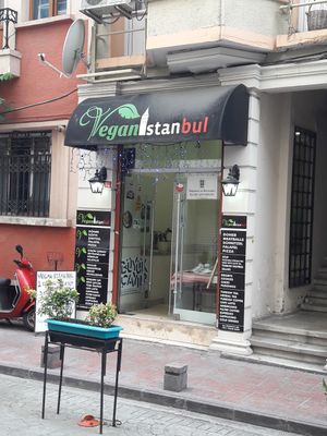 From outside at Vegan Istanbul in Istanbul