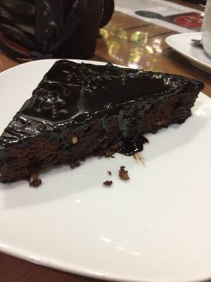Choc brownie at Vegan Istanbul in Istanbul