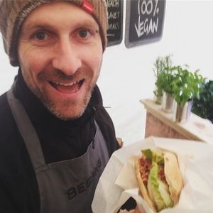 Feeding the staff at Began's - Food Stall in High Wycombe