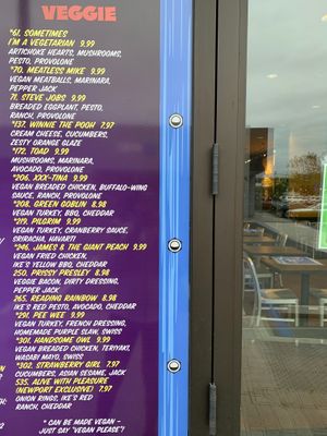 Menu at Ike's in Newport Beach