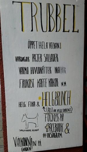 Dog-friendly cafe at Cafe Trubbel in Malmo