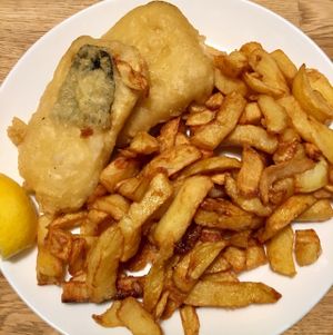 Tofish (large) & Chips (normal) at Matter Fastfoods in Bristol