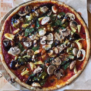 Veggie pizza GF crust  at Blaze Pizza in Webster