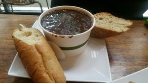 Black Bean Soup at PlantPure Cafe in Philadelphia