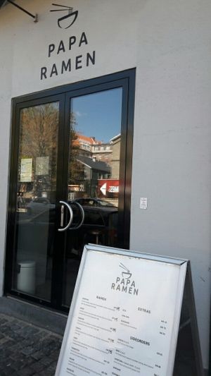 Restaurant front at Mr Ramen in Copenhagen