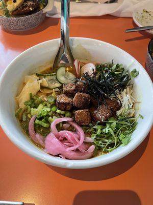 Classic vegan Ramen with crispy tofu at Tongue in Cheek in St Paul