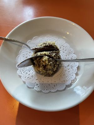 Dark chocolate truffle at Tongue in Cheek in St Paul
