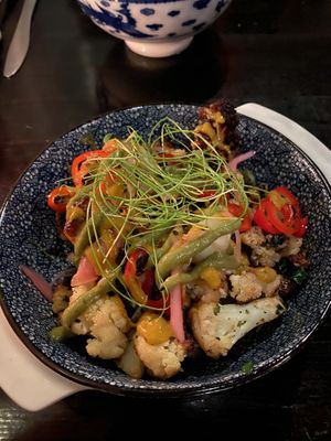 Roasted cauliflower made vegan - one of my favorites  at Tongue in Cheek in St Paul