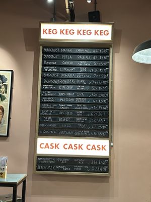 Keg beers   at Bundobust in Manchester
