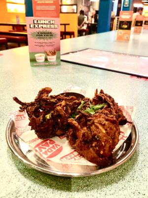 Onion bhajis   at Bundobust in Manchester