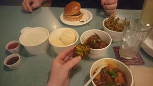 Our meal order for 2 at around £20 (as of March 2018) at Bundobust in Manchester