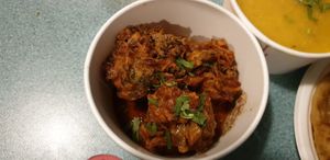 Onion kale and broccoli bhajis at Bundobust in Manchester