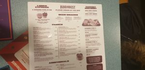 Menu at Bundobust in Manchester
