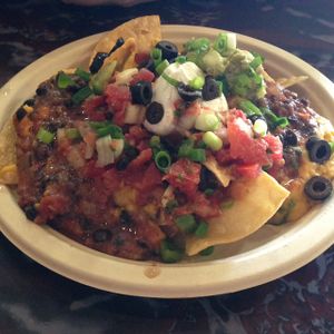loaded nachos  at Sanctuary Vegan Cafe in Knoxville