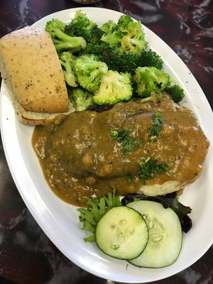 Vegan lentil meatloaf sooo good! (Also all GF!) at Sanctuary Vegan Cafe in Knoxville