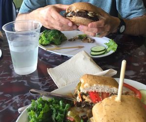 Black bean burgers!  at Sanctuary Vegan Cafe in Knoxville