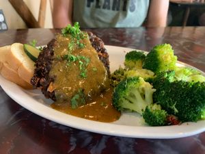 Lentil meat loaf at Sanctuary Vegan Cafe in Knoxville