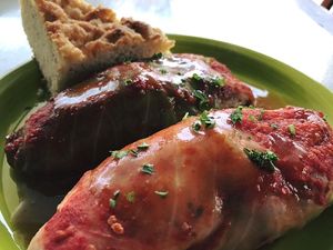 vegan cabbage rolls at Bluegrass Kitchen in Charleston