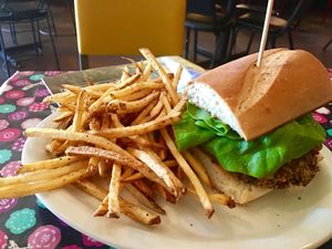 vegan burger at Bluegrass Kitchen in Charleston