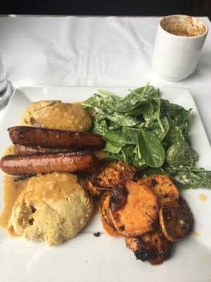 Biscuits and gravy  at Vegano in Montreal