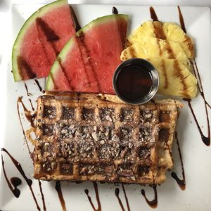 Gaufres érable et noix at Vegano in Montreal