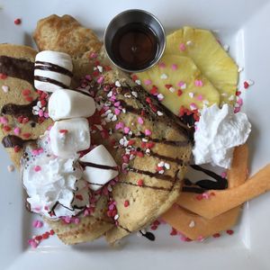 Crêpes Funfetti at Vegano in Montreal