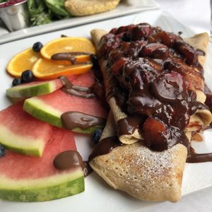 Crêpes at Vegano in Montreal