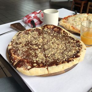 Pizza Nutella at Vegano in Montreal