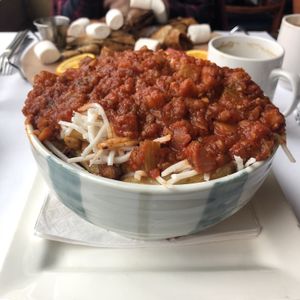 Poutine Bolognese at Vegano in Montreal