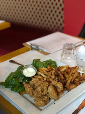 Fried chicken at Vegano in Montreal