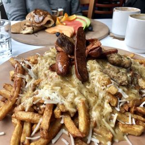 Poutine aux viandes végétales at Vegano in Montreal