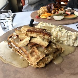 Gaufres Tofunator at Vegano in Montreal