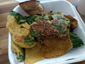 Omelette pour emporter at Vegano in Montreal