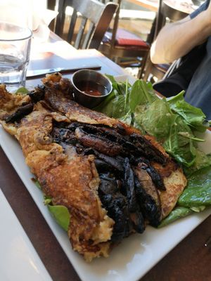 Crespini ai funghi... This is one of the best things I've eaten in my life! at Vegano in Montreal