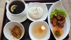 spicy hedgehog mushroom rice at Touch Veggie Delight in Penang