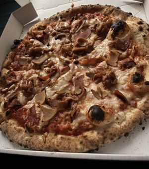 Vegan meat feast   at Stoned Pizza in Dublin