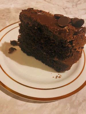 Vegan double Chocolate cake  at Stoned Pizza in Dublin